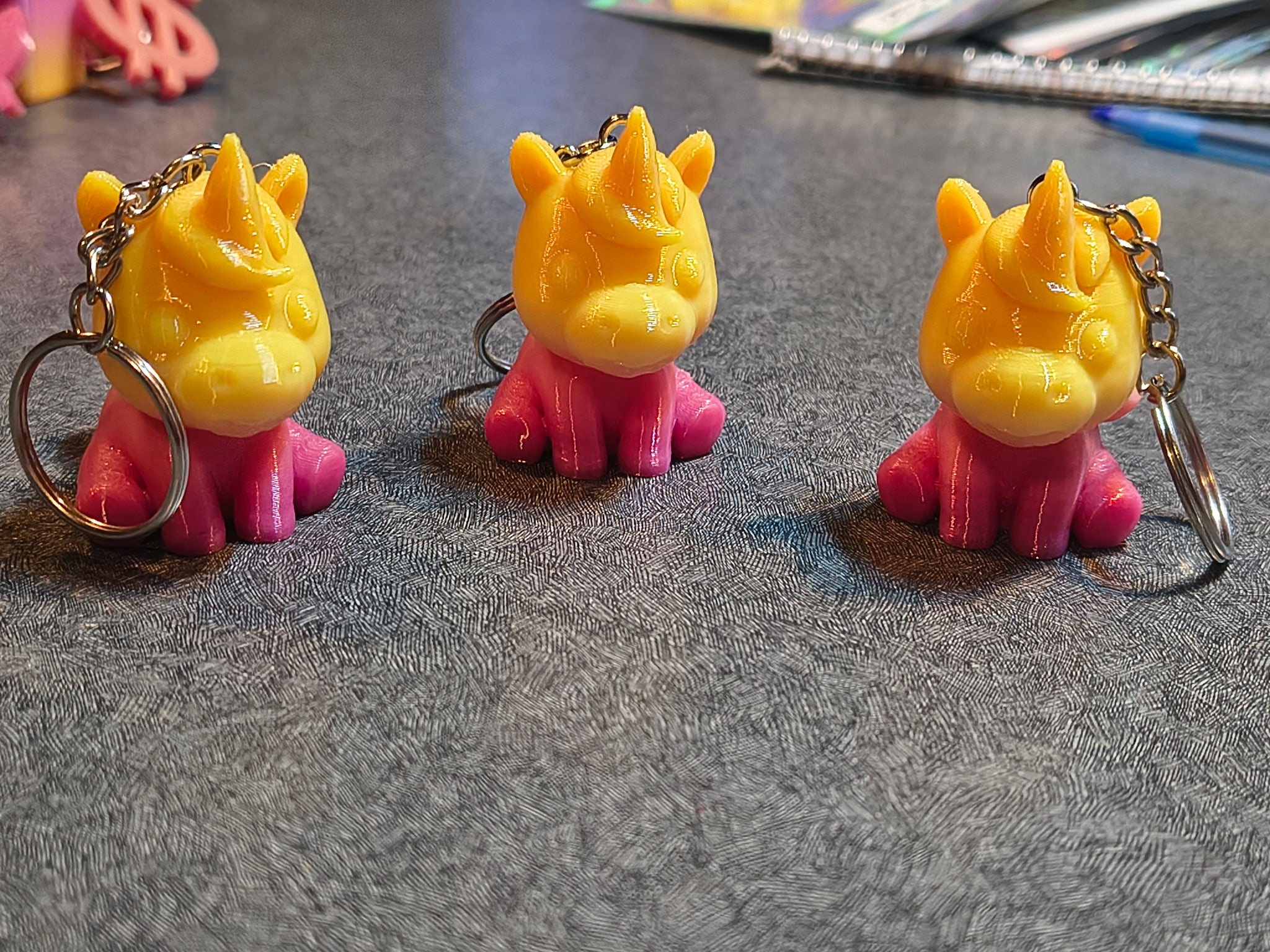 3D Printed Unicorn Keychain