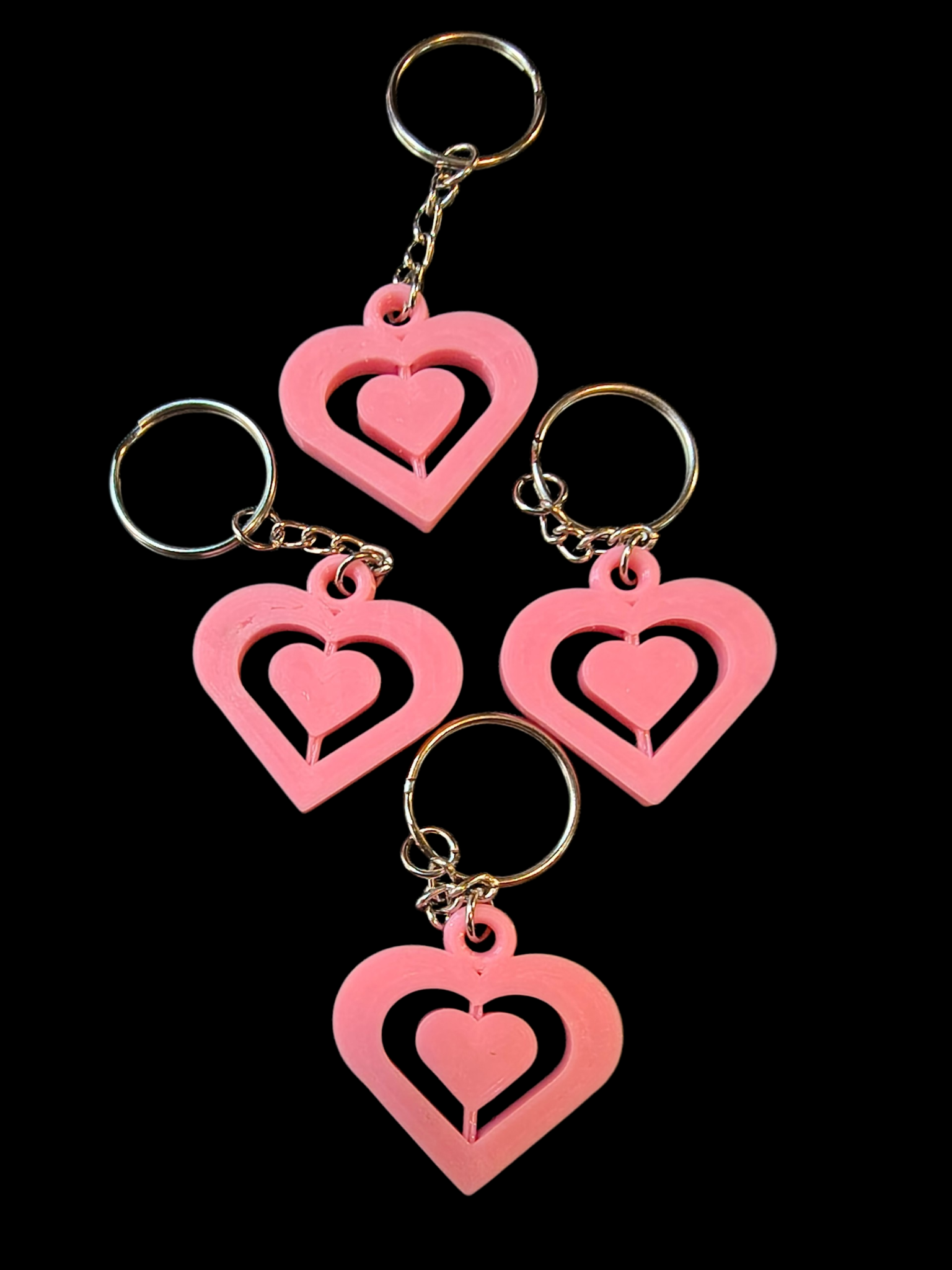 3D-Printed Heart Keychains