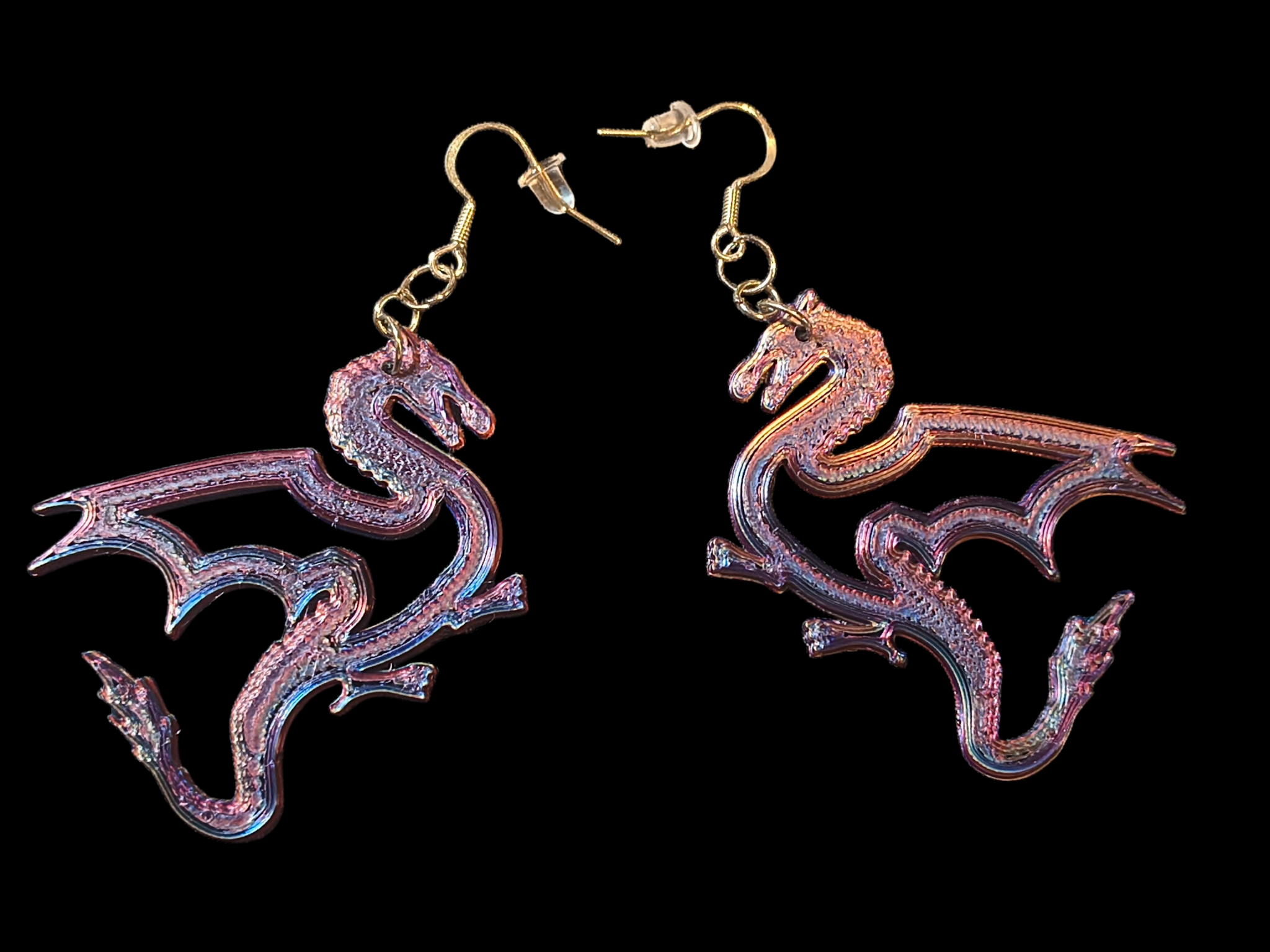 3D Printed Dragon Earrings