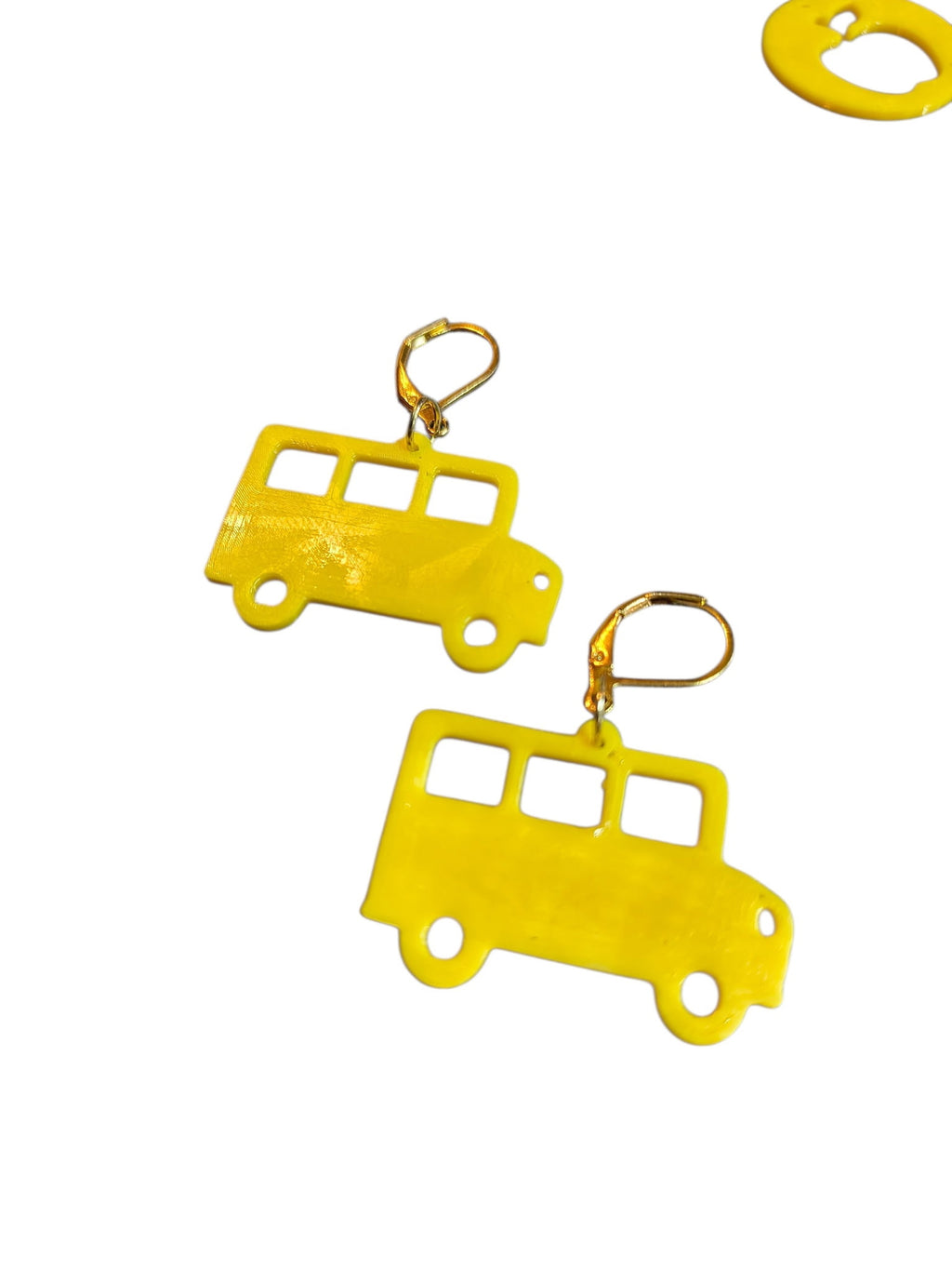 3D Printed School Bus Earrings