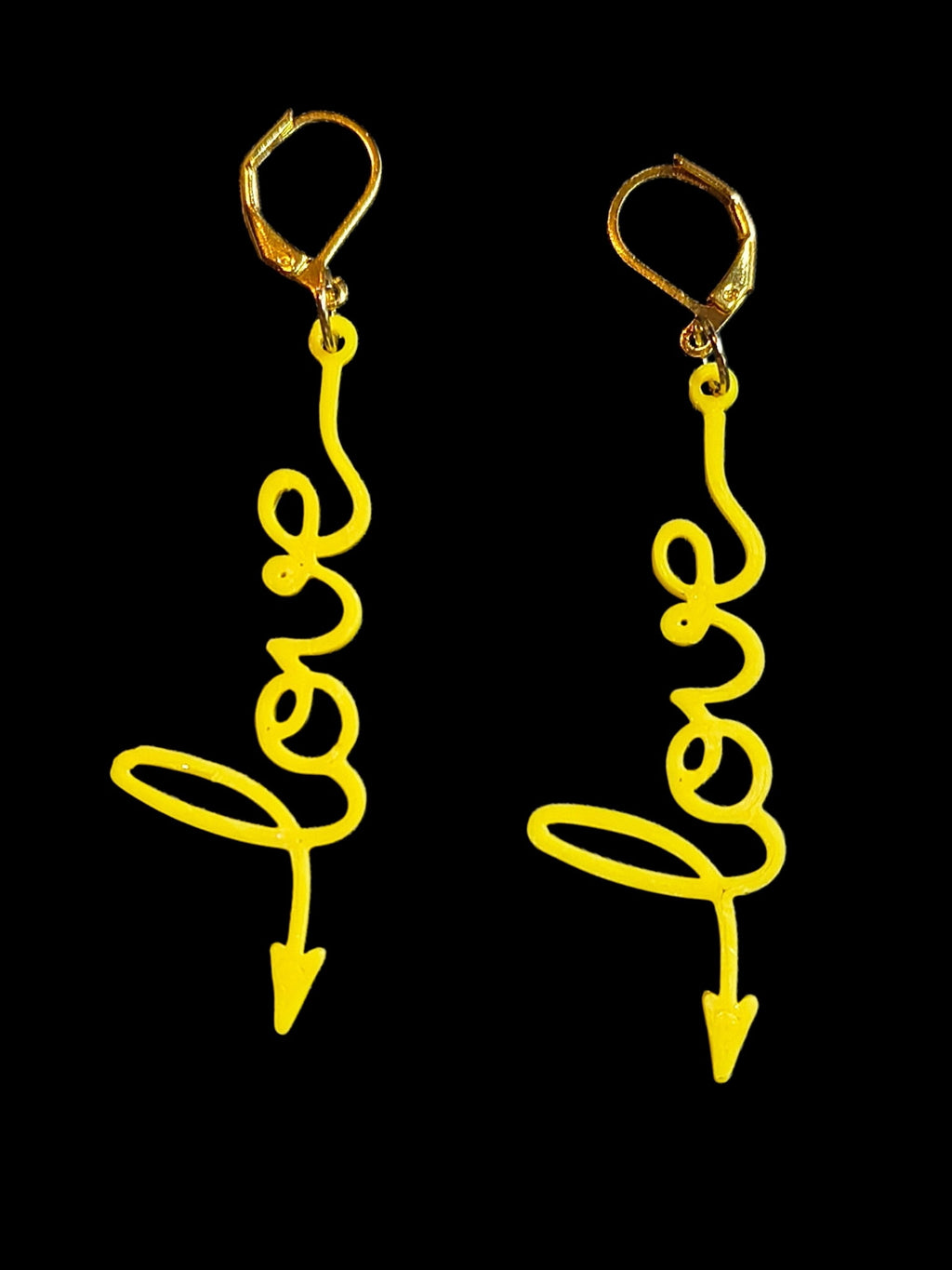 3D Printed Love Earrings