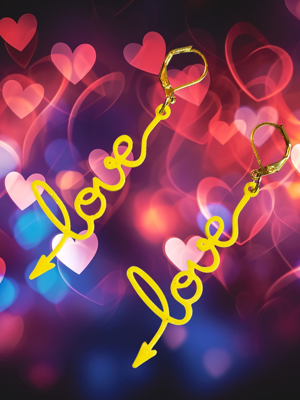 3D Printed Love Earrings