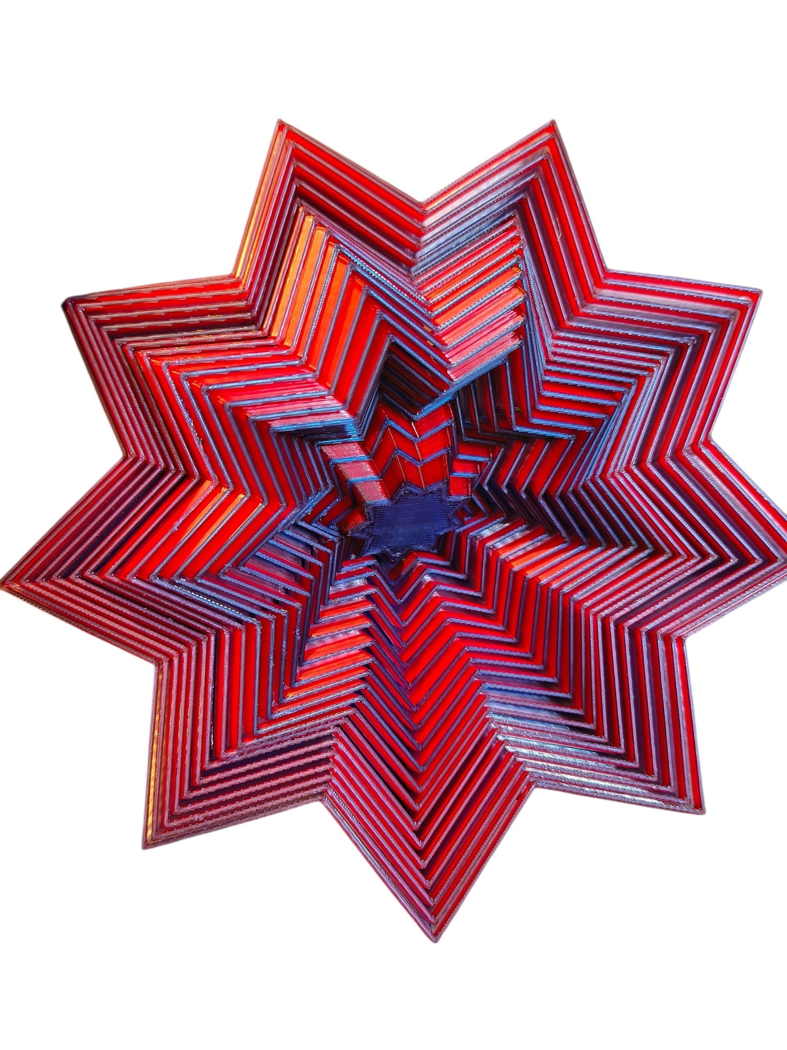 3D Printed Multicolor Fidget Star