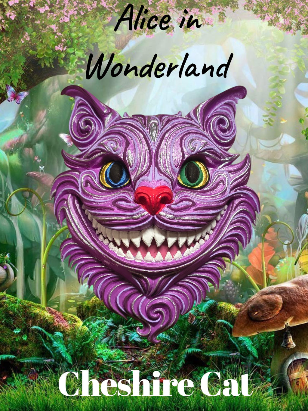 3D Printed Cheshire Cat Wall Hang