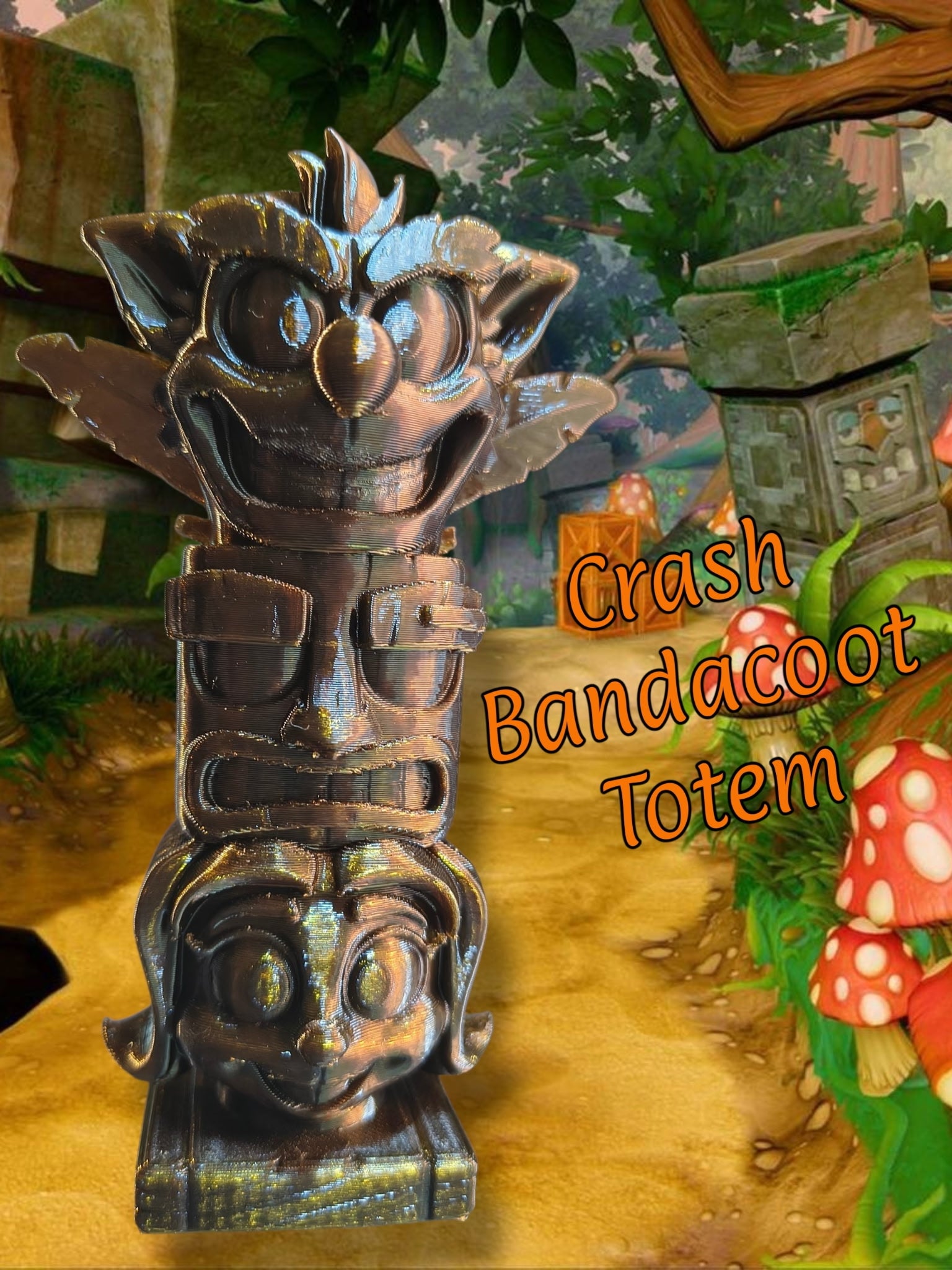 3D Printed Crash Banditcoot Statue