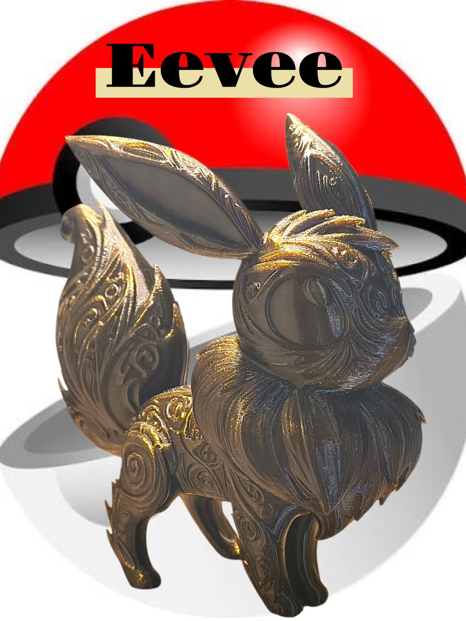 3D Printed Eevee Statue Pokemon
