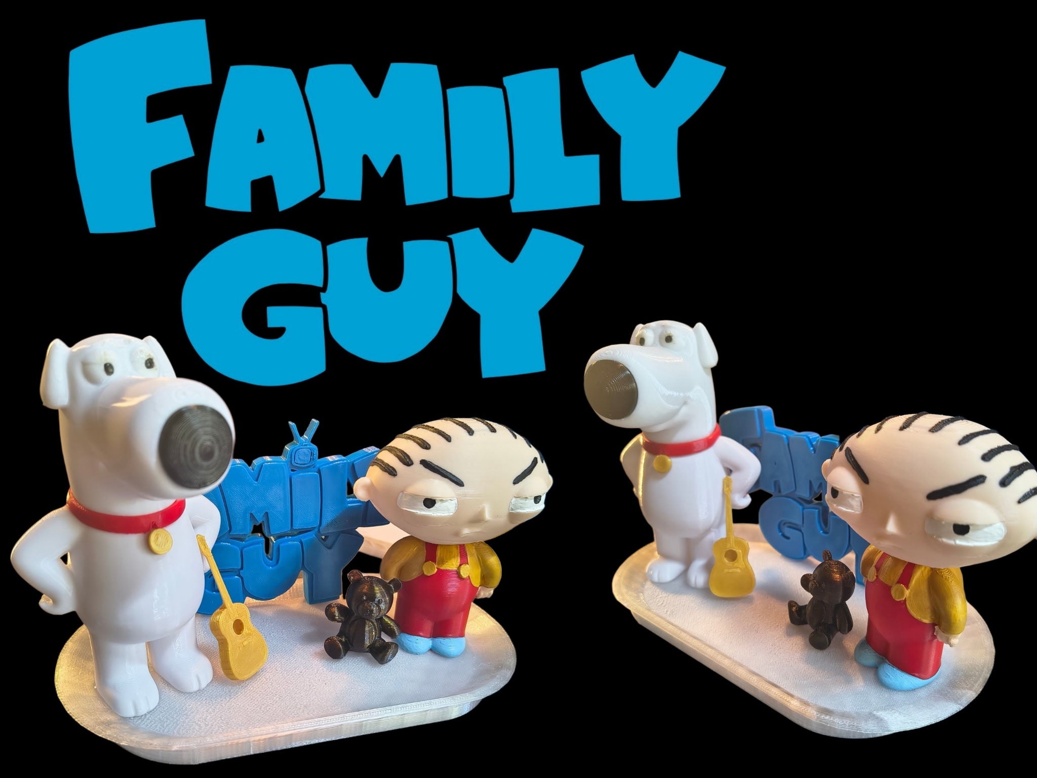 3D Printed Family Guy Brian & Stewie