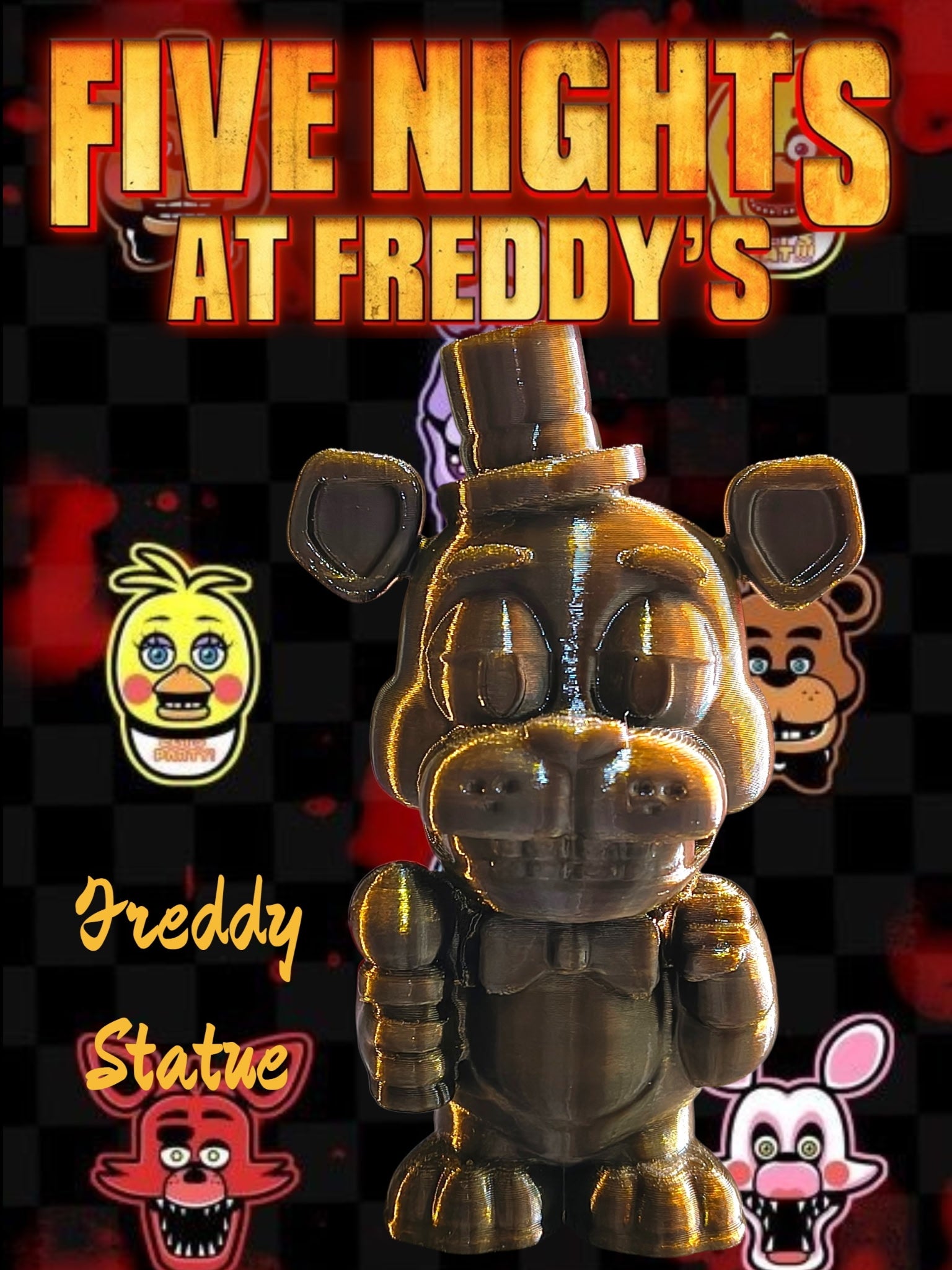 3D Printed Five Nights At Freddy's Freddy Statue